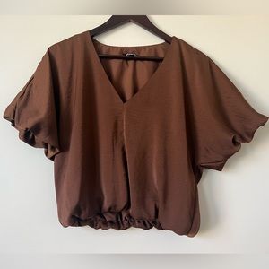 Express Silk Cropped Top